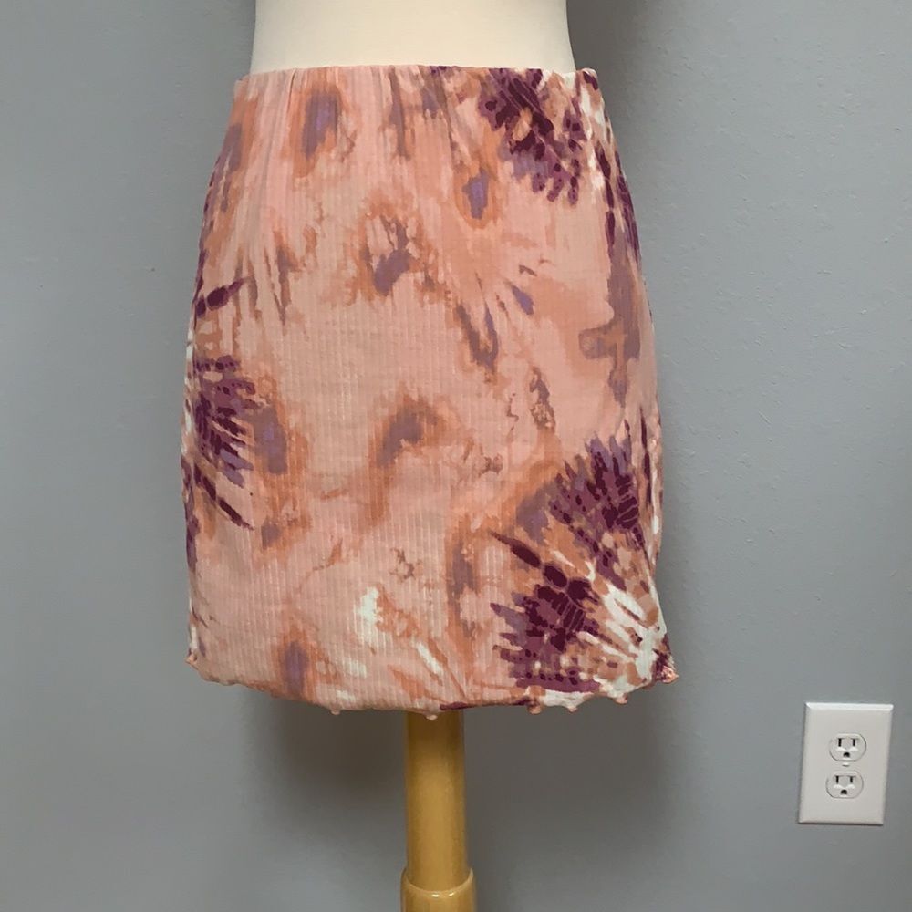 Peach Tie Dye Skirt XS S M L XL New - Picture 2 of 3